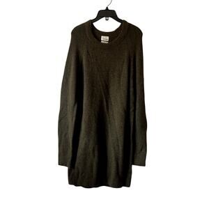 Aritzia Wilfred free sweater dress size M green alpaca wool C1